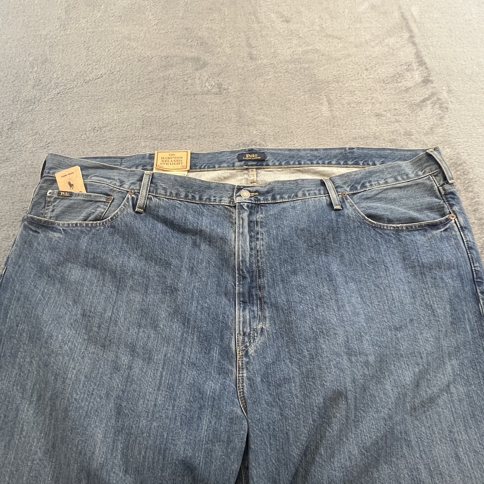Polo Ralph Lauren Big & Tall Jeans 52B x 30 Hampton Relaxed Straight Leg NWT