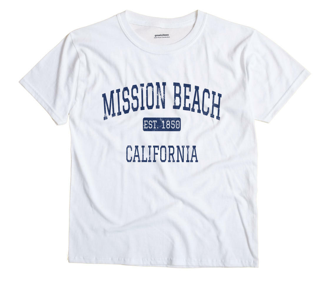 Mission Beach California CA T-Shirt San Diego EST