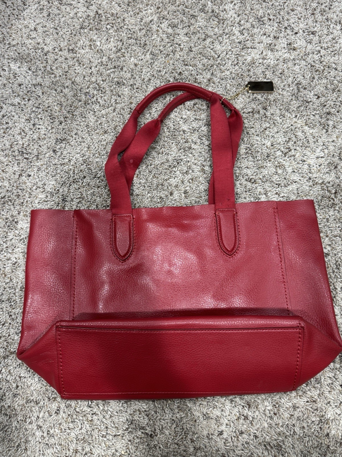 Coach Red Pebbled Leather Derby Tote Bag 58660 GUC