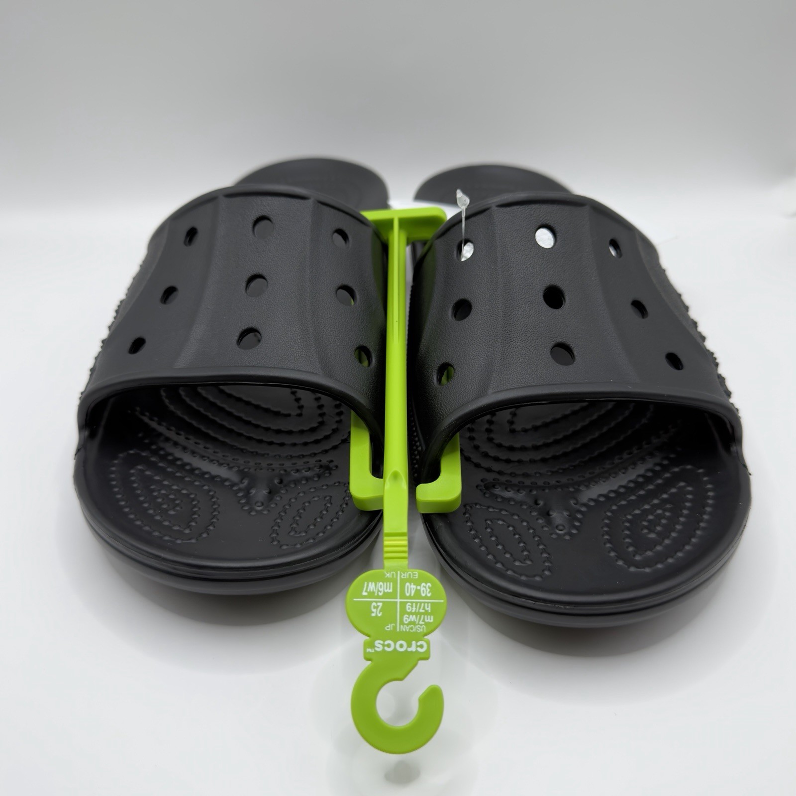 Crocs Adult Baya II Black Slides Sandals US Women’s Size 9 New with Tags