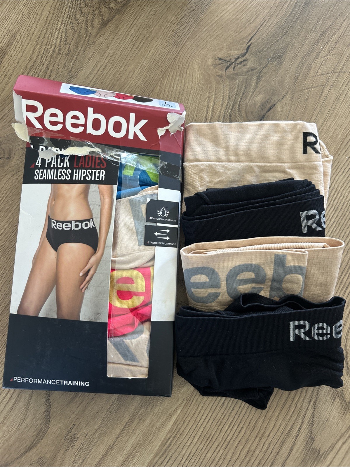 Reebok Women’s Underwear Seamless Hipster Panties, 8 Pairs Size LARGE