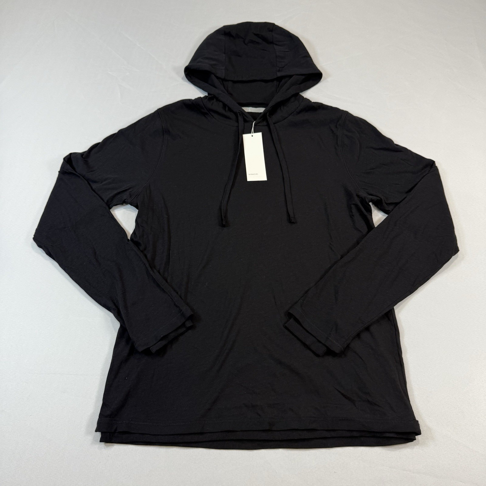 Vince 100% Pima Cotton Hoodie Size Small Black NWT $165
