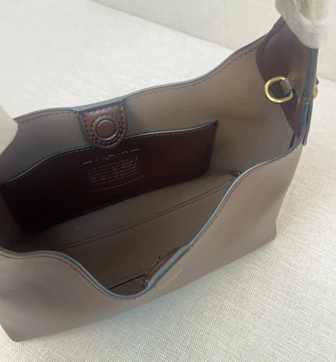 COACH CW614 Brooklyn Shoulder Bag 23 Brass/Maple Natural Grain Leather Outlet