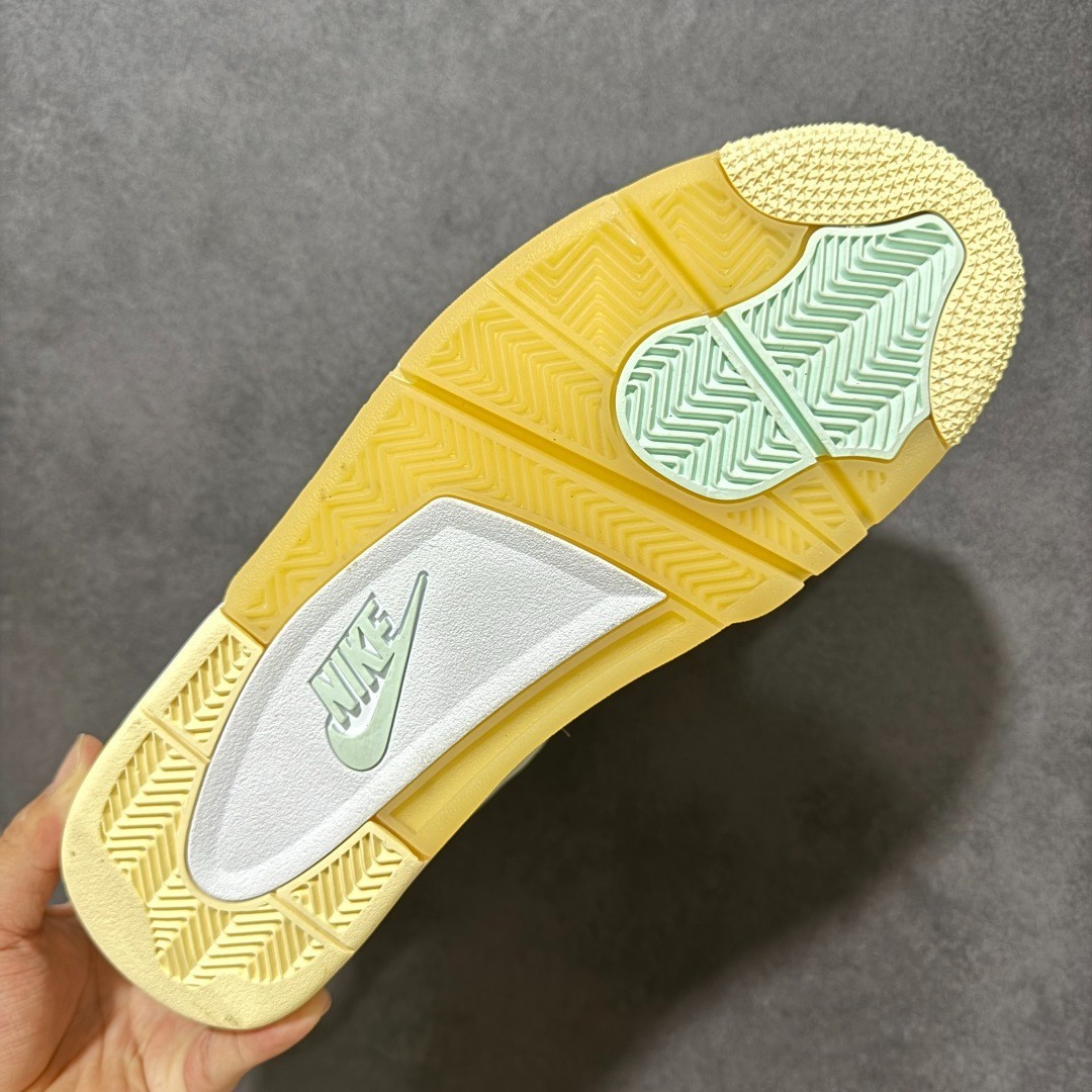 Jordan Air Jordan 4 Off-White Beige Men’s Retro Mid Top Sneakers
