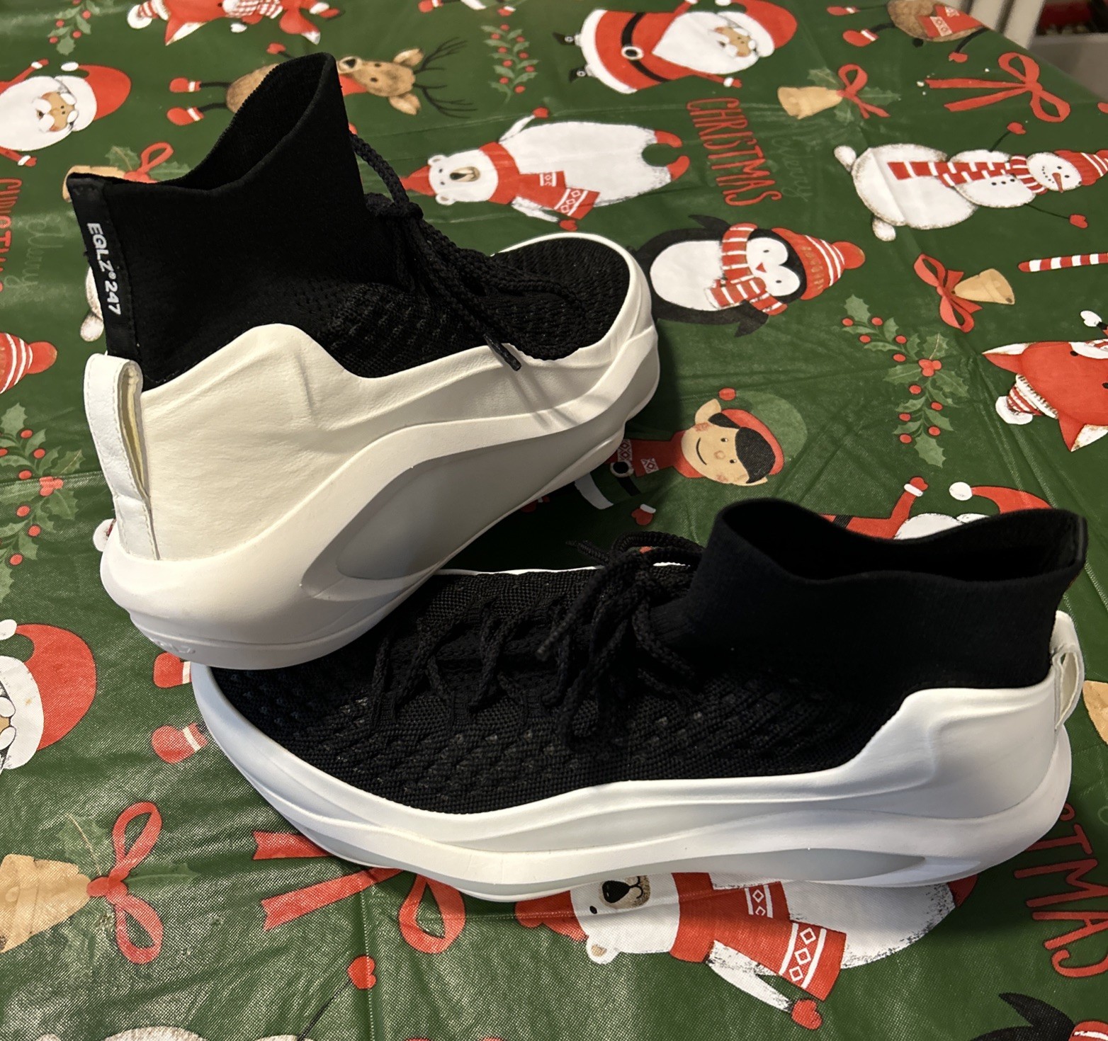 Worn Once EQLZ Phantom Zombie EQUALIZER 247 Basketball Shoe BLK/ WHT Sneakers 15
