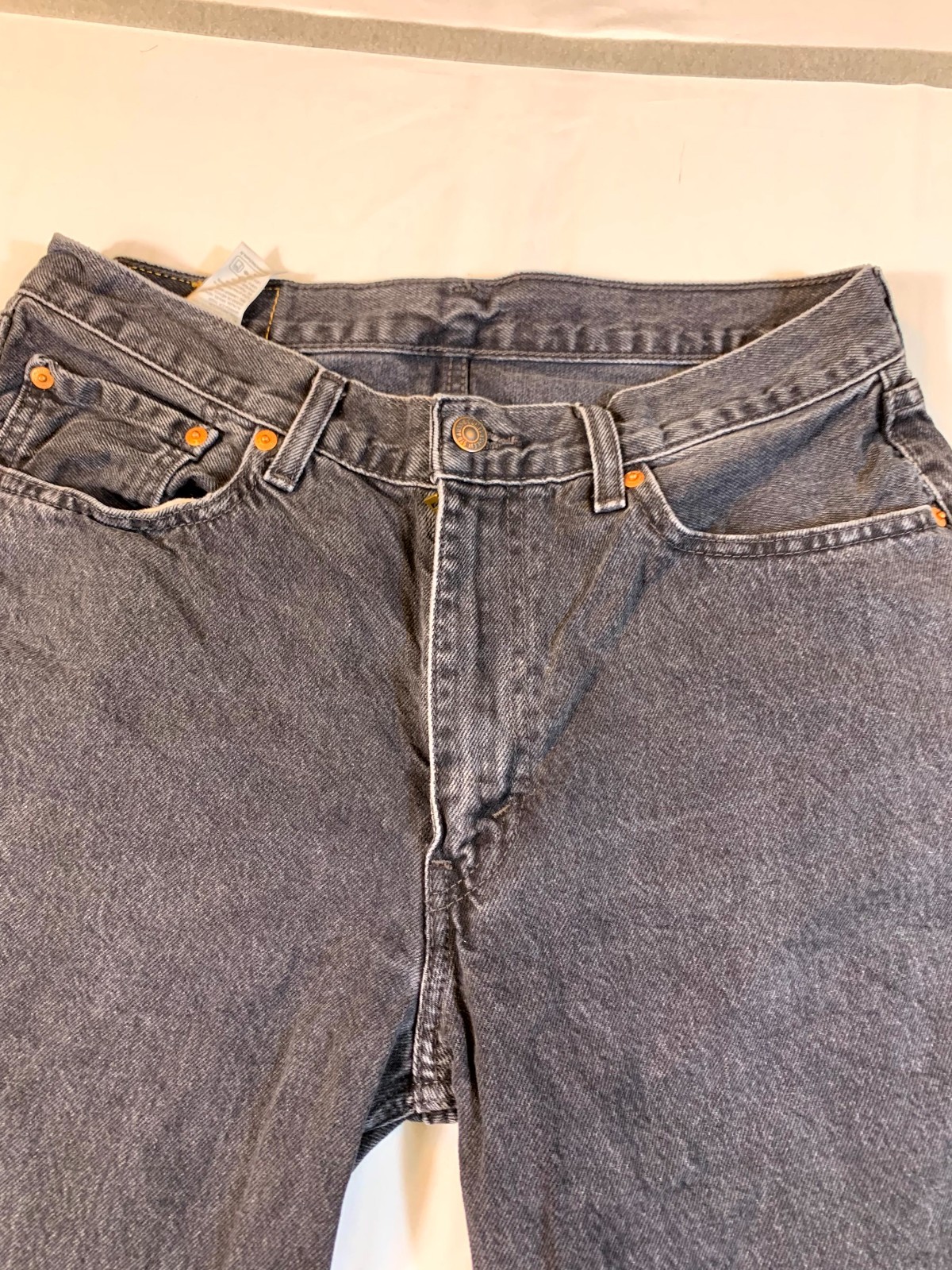 Levi’s 565 97 Loose Fit Straight Leg Jeans Mens 32×30 Gray Denim Logo Mid Rise