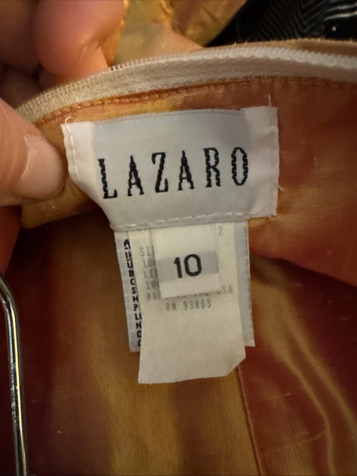 LAZARO Taffeta Soft Gold Marigold Layered Tulle Strapless Costume Party Dress 8