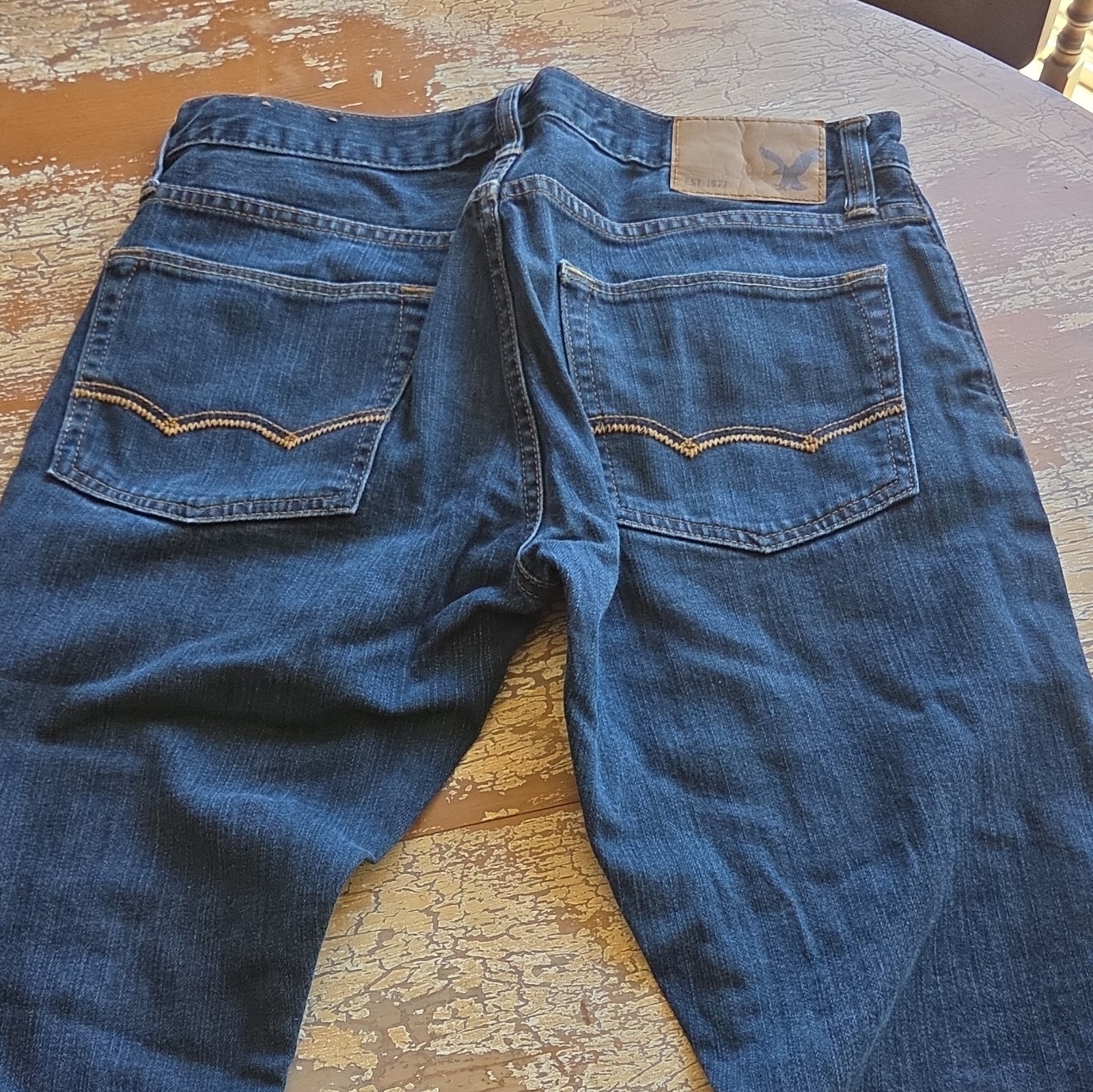 American Eagle Outfitters Men’s Slim Fit Blue Dark Wash Stretch Denim Jeans