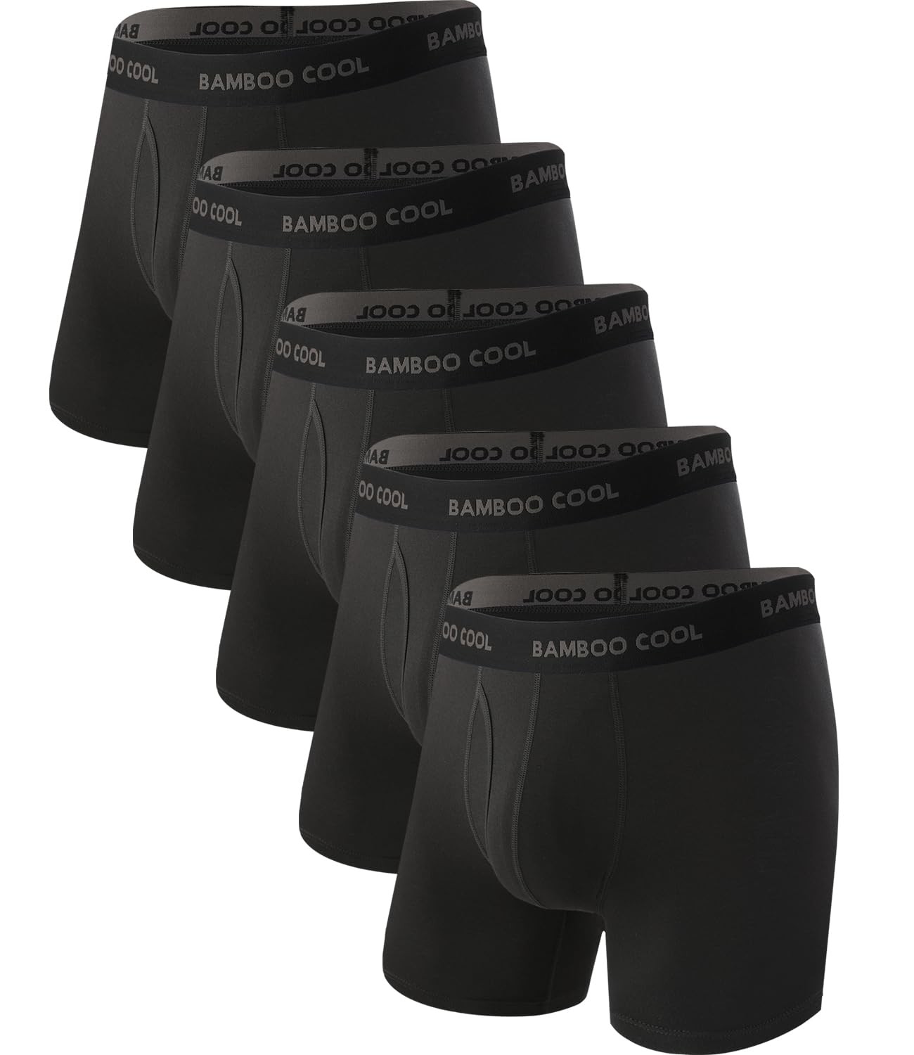 BAMBOO COOL Men’s Ultra ComfortSoft Underwear, 3X-Large, 17-black (5 Pack)