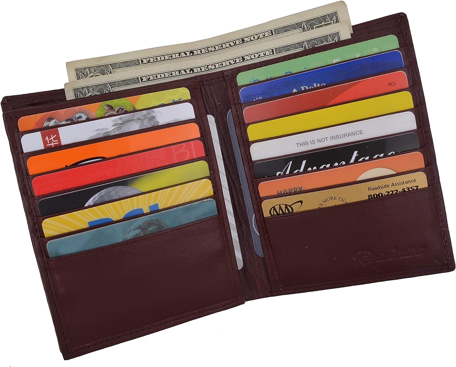 Men’s Genuine Leather Bifold Wallet Hipster Credit Card ID Holder RFID Blocking
