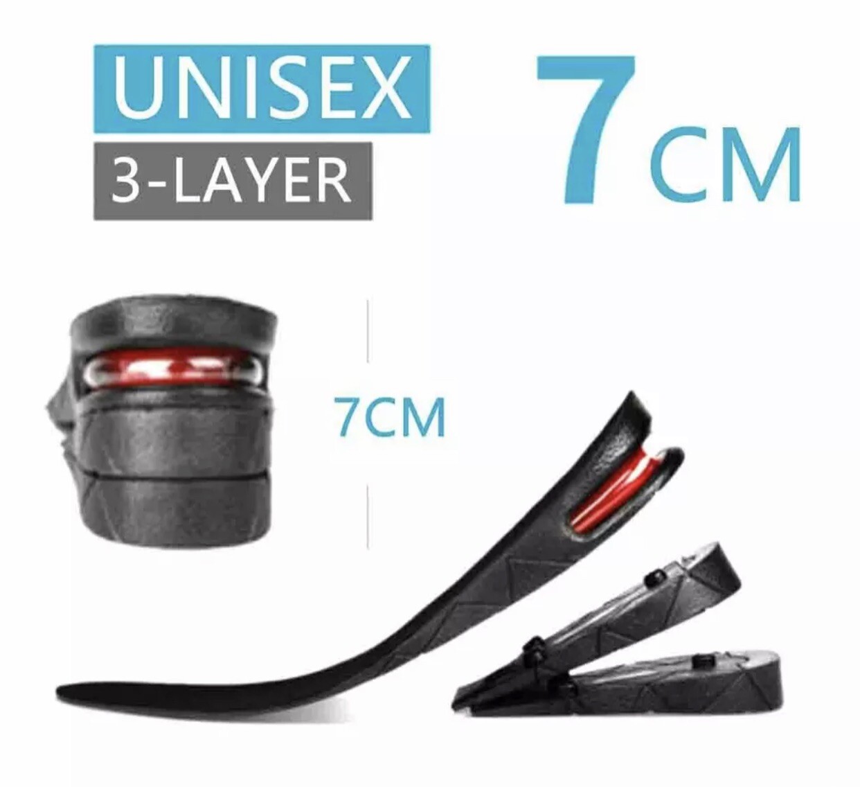 3-Layer Height Increase Elevator Shoes Lifts 7cm For Men & Women – USA Shipper🌟