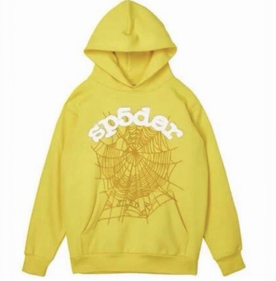 sp5der Men’s Pullover Hoodie M Multicolor Spider Web Graphic Cotton Blend