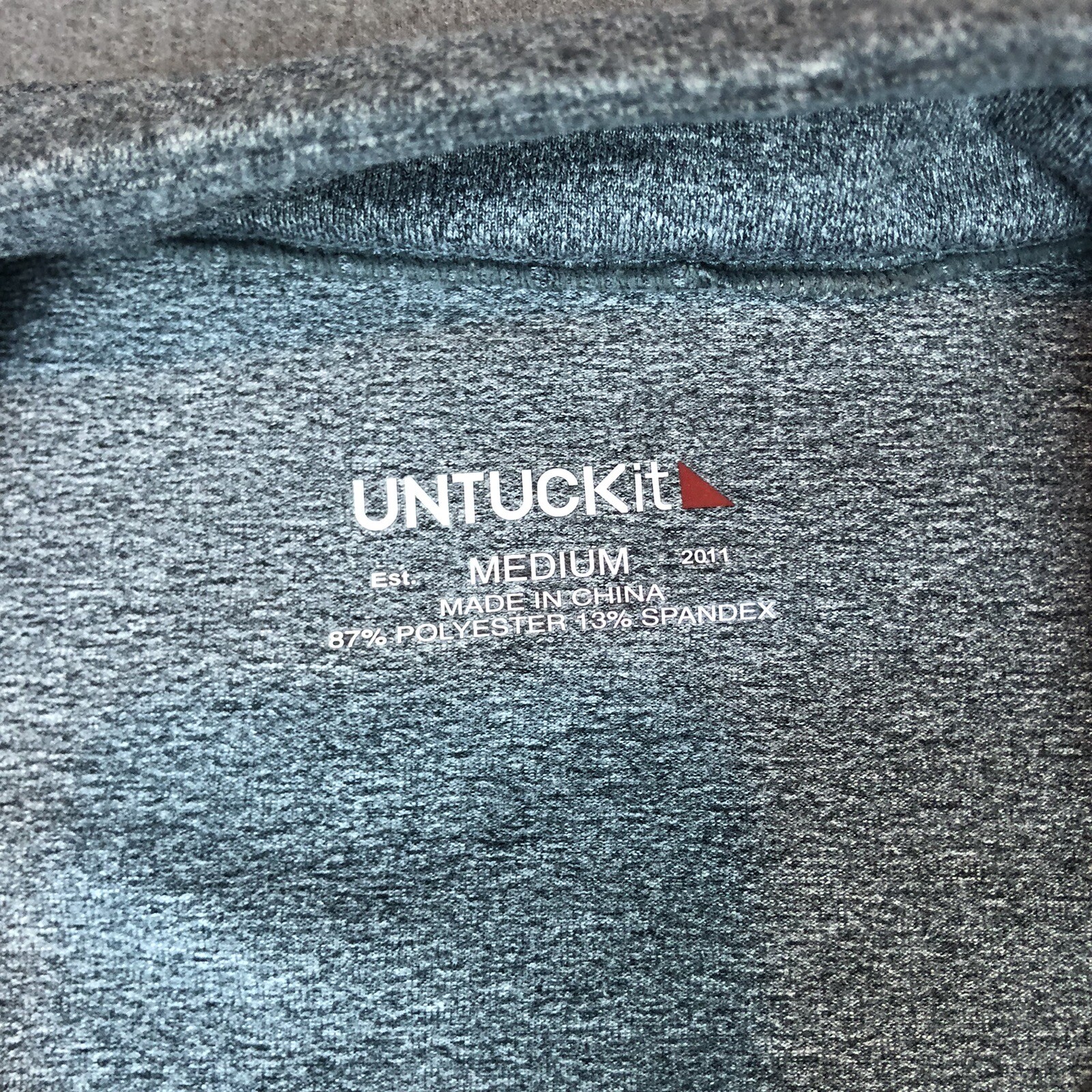 UNTUCKit Full Zip Regular Fit Track Jacket Pockets Men’s Medium Gray *FLAW