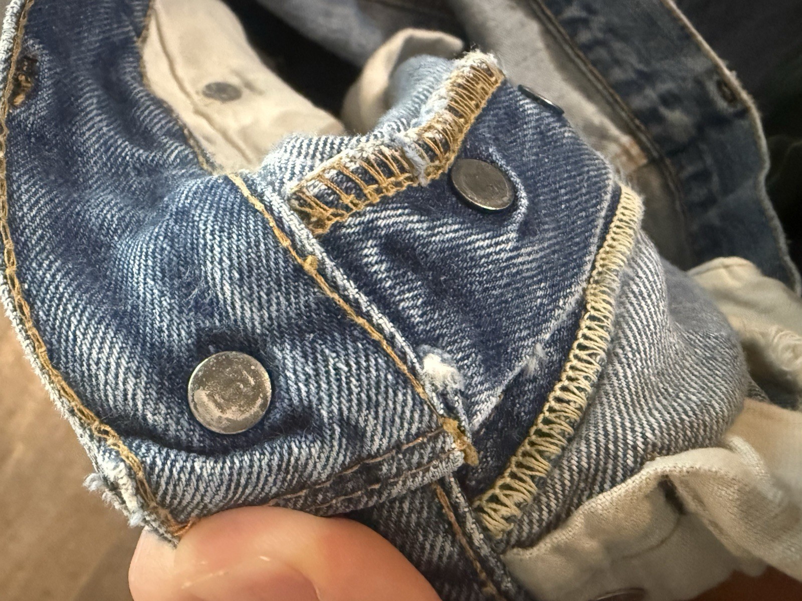 Levi’s 501 Selvage Single Stitch 70s Button Fly Measurement In Pictures
