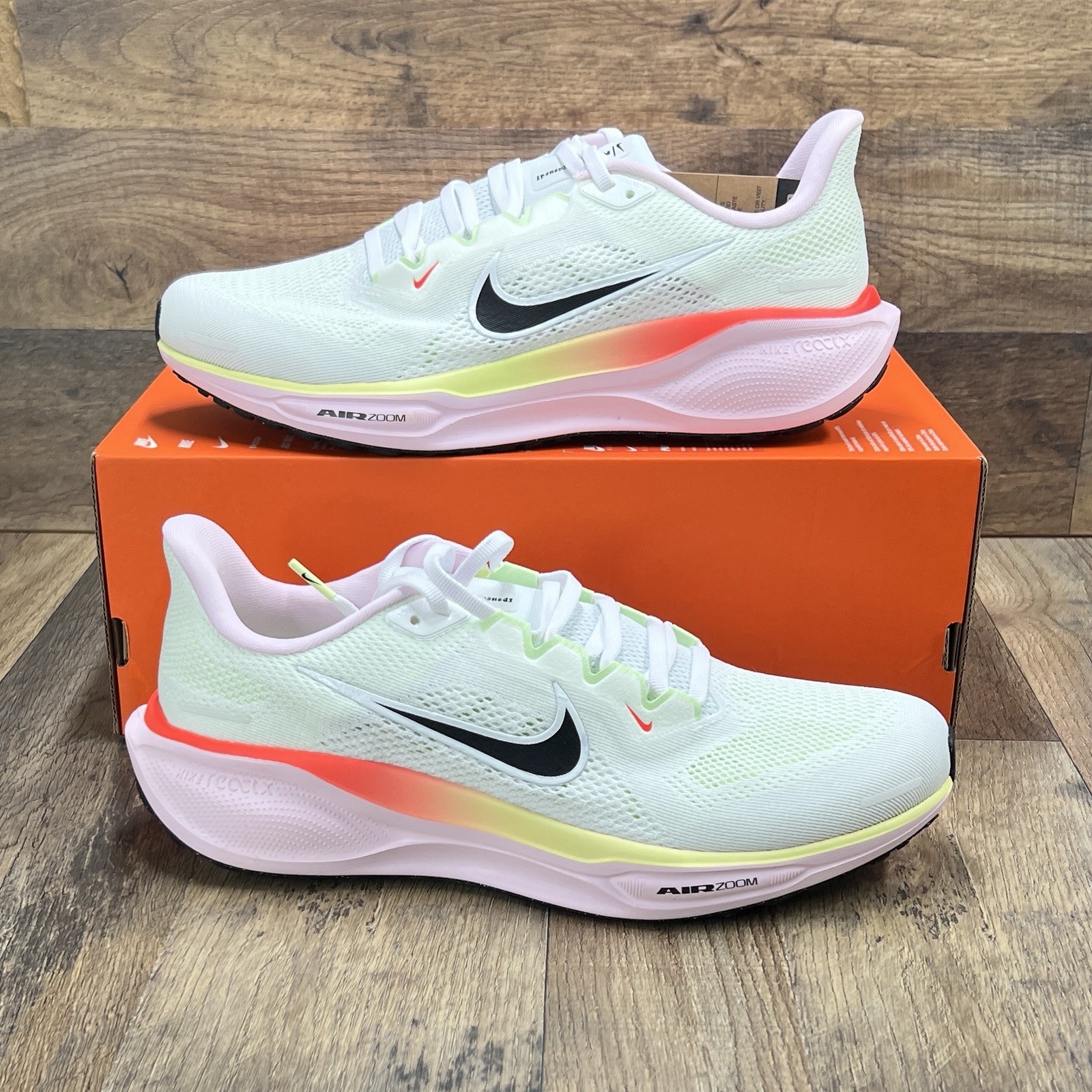 Nike Pegasus 41 White Pink Foam Bright Crimson nby IB4377-100 Women’s Size 10