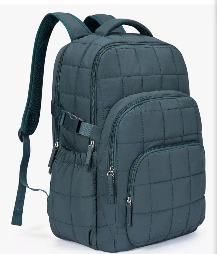 17.3 Inch Laptop Backpack for Women, Anti Theft Travel Backpack, Puffer Quilted