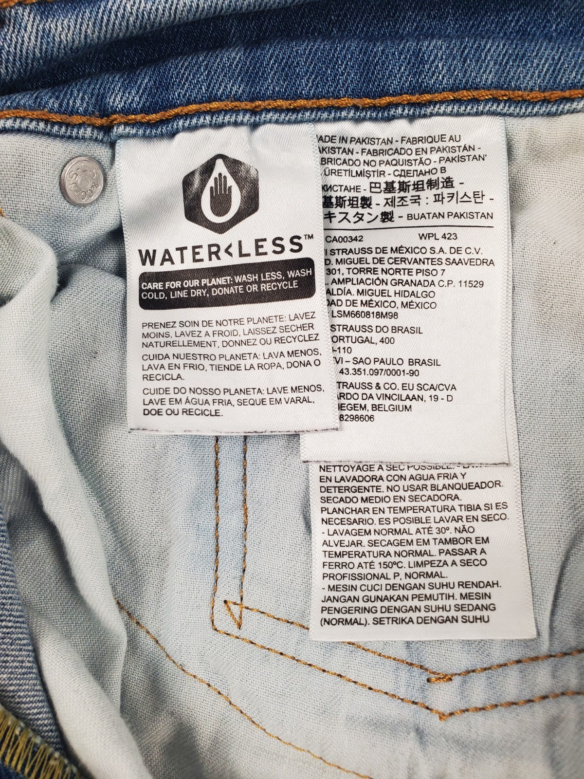 Levi’s 514 Blue Jeans, Zipper with Button Closure, Men’s 36×32