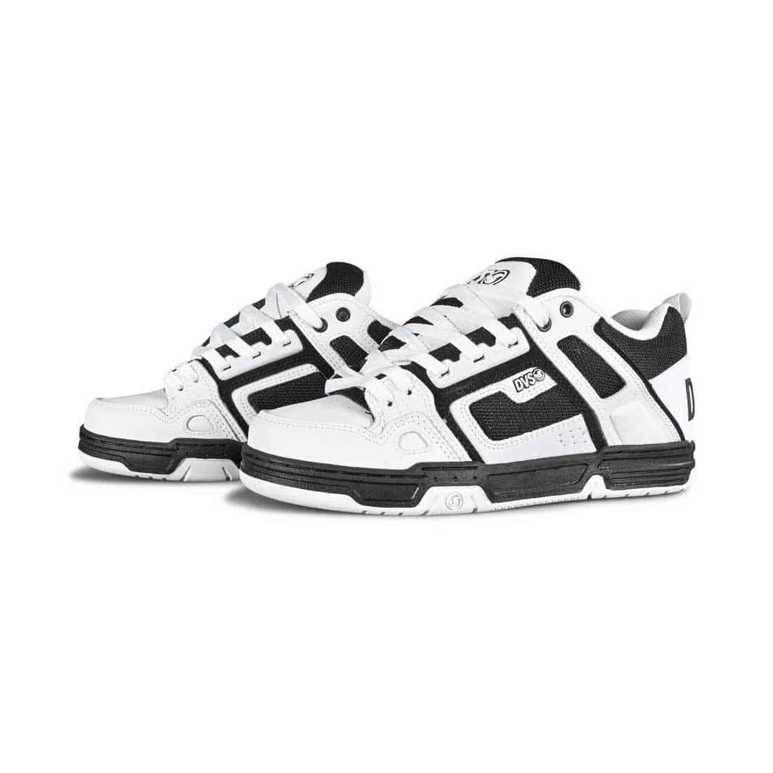 DVS Comanche Skate Shoes – White/Black/White Leather