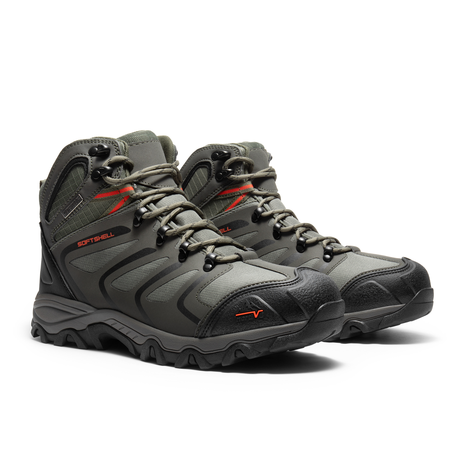 Men’s Waterproof Hiking Boots Mid Ankle Lightweight Non-Slip Trail Work Shoes