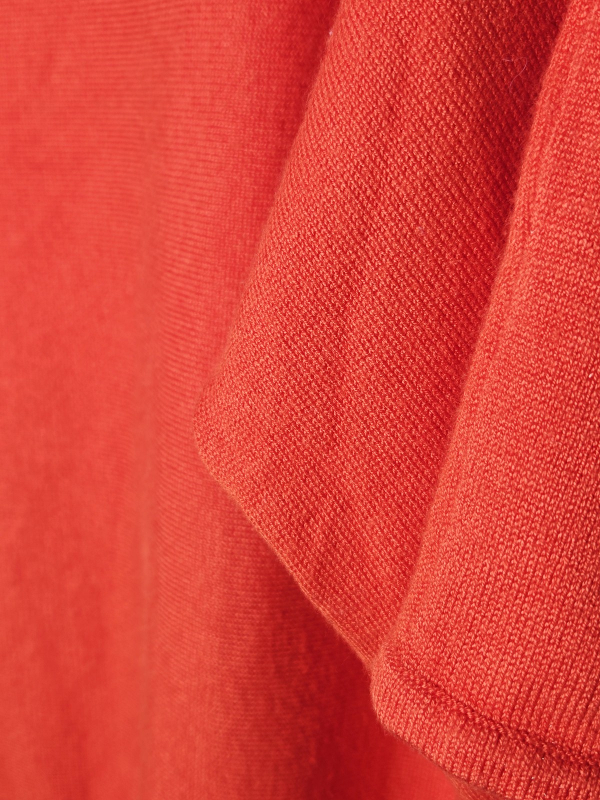 Spense Woman Orange Knit Top Size 1X Dolman Sleeves Ribbed Hem Comfortable