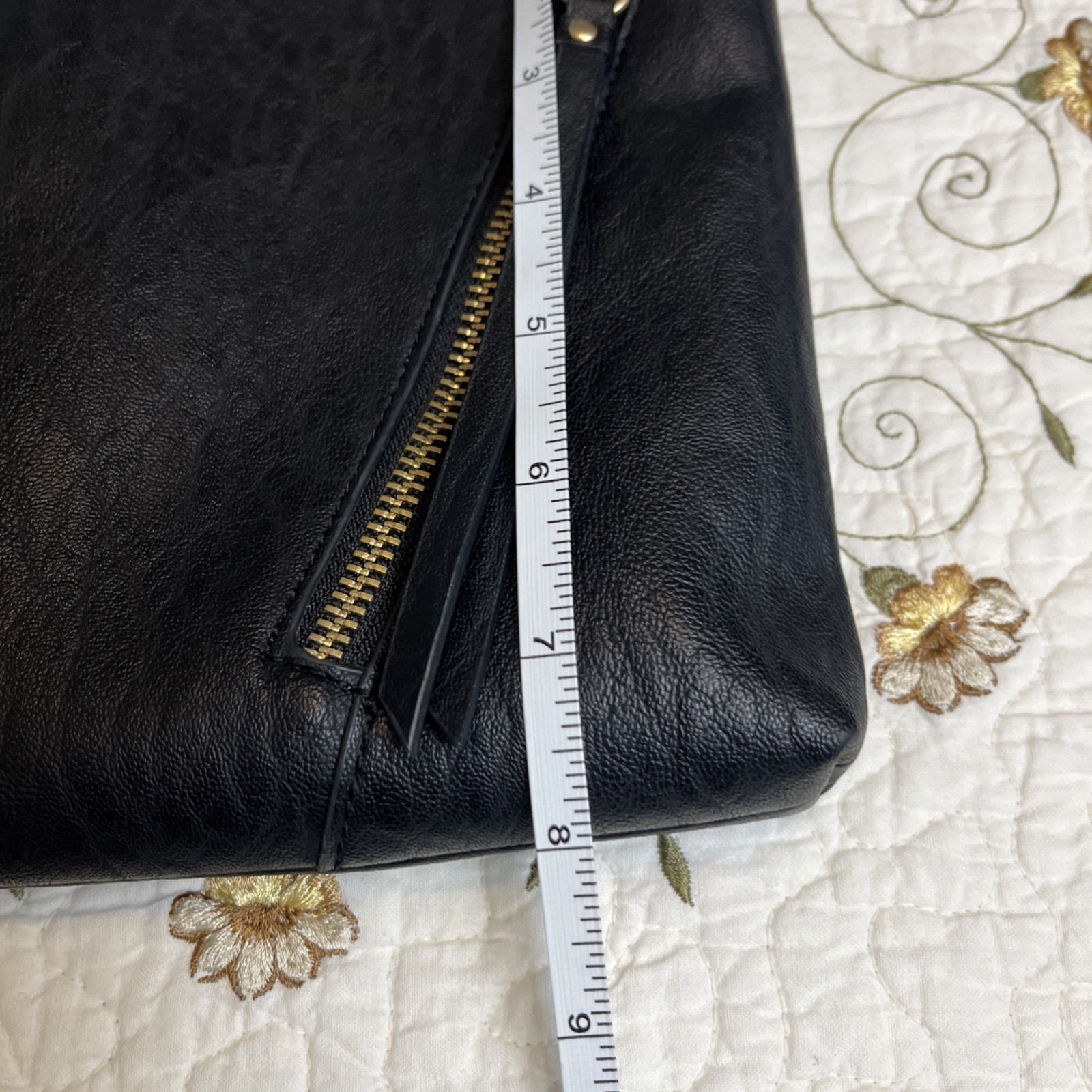 Jessica Simpson Black Crossbody Faux Leather Leopard Lining Purse