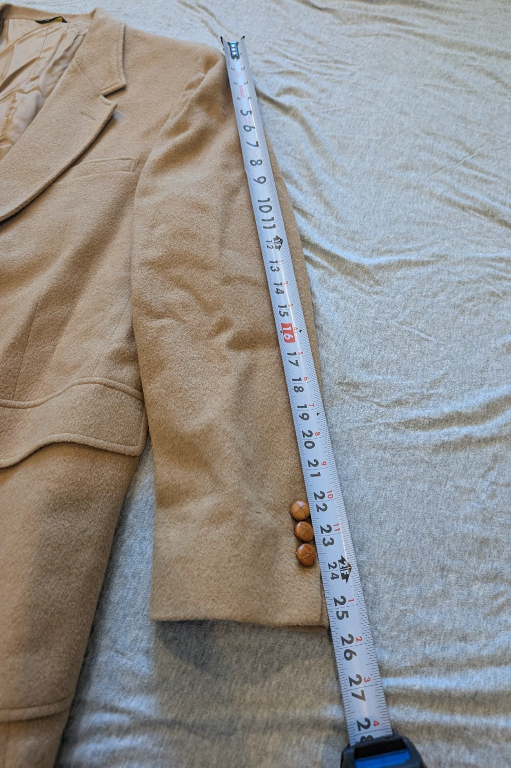 VTG Beige 100% Camel Hair Sportcoat Jacket MITUSA Measurements In Description