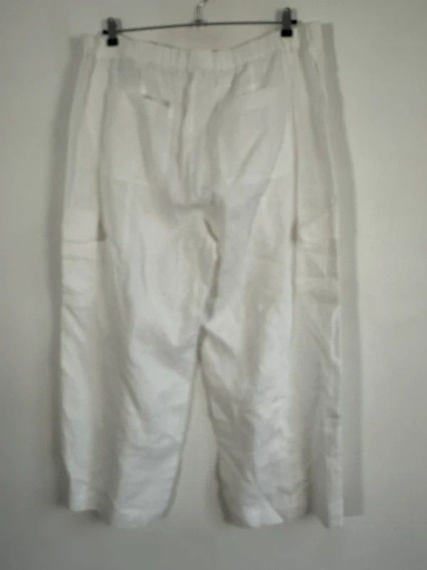 22 marks and Spencer new wide leg crop linen trousers cargo pockets
