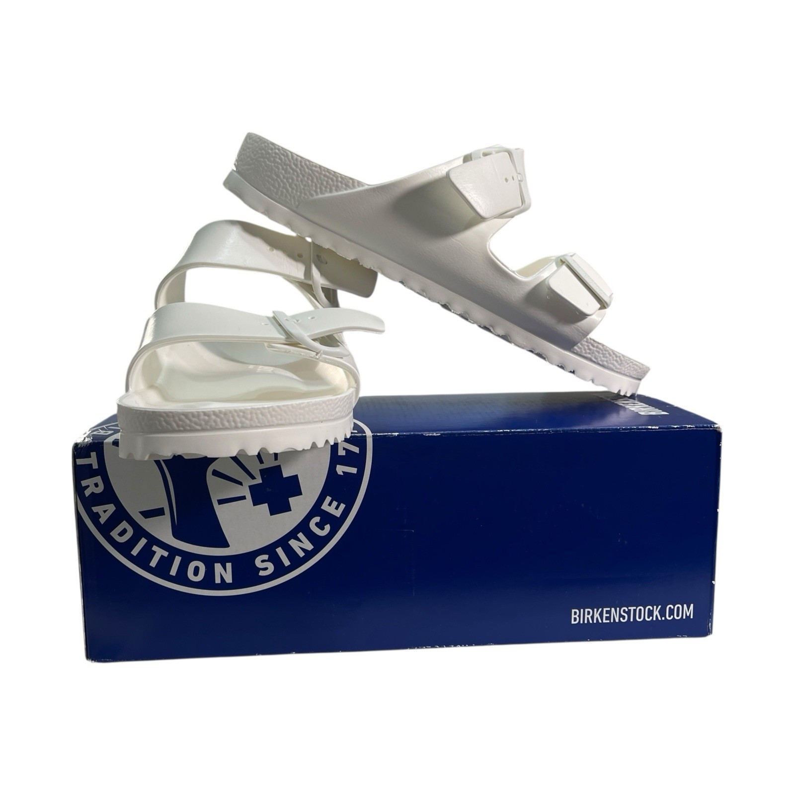 Birkenstock Arizona EVA 40 Women’s Size 9 White Narrow Fit Adjustable NEW!!