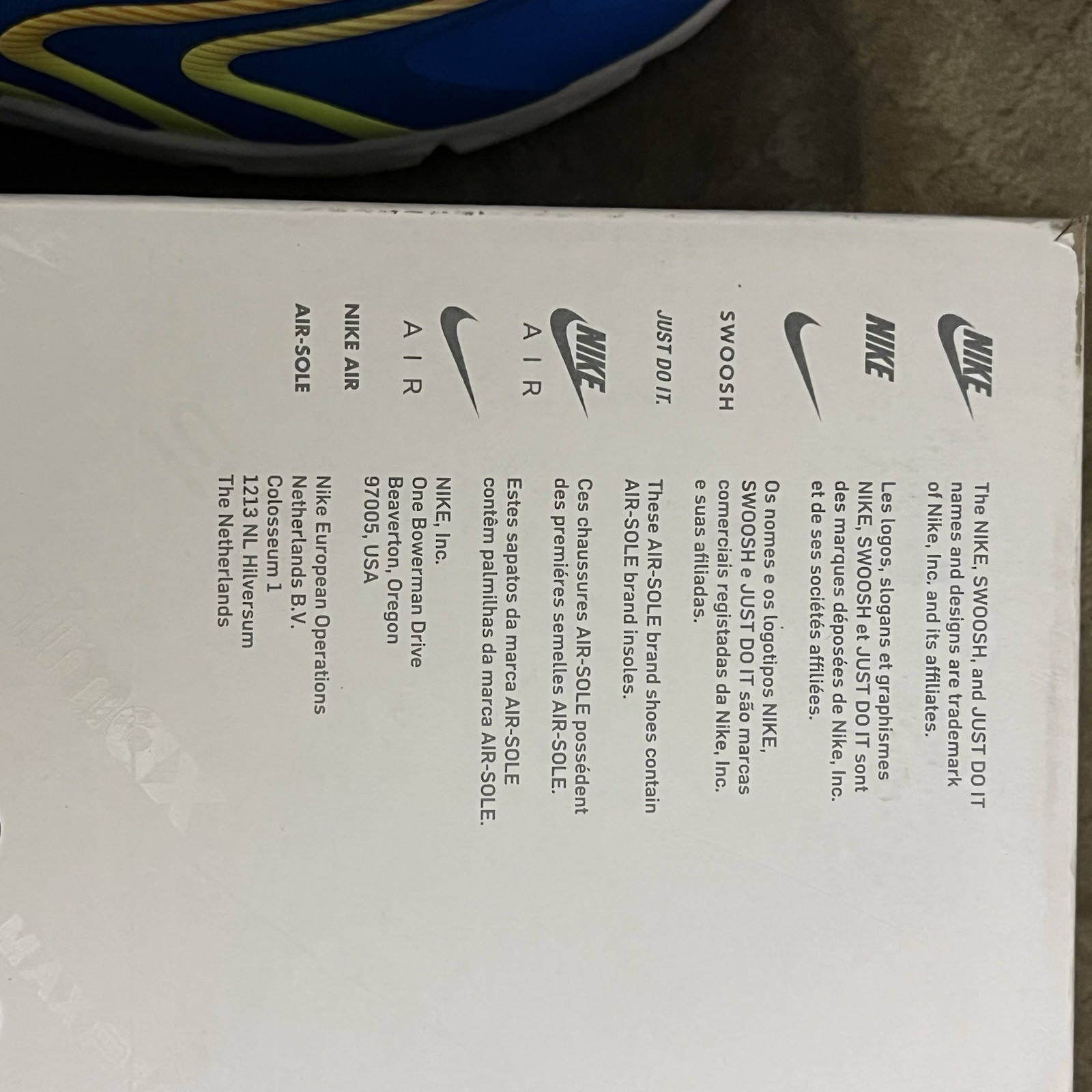 Size 11 – Nike Air Max 270 React ENG Blue w electric yellow & orange