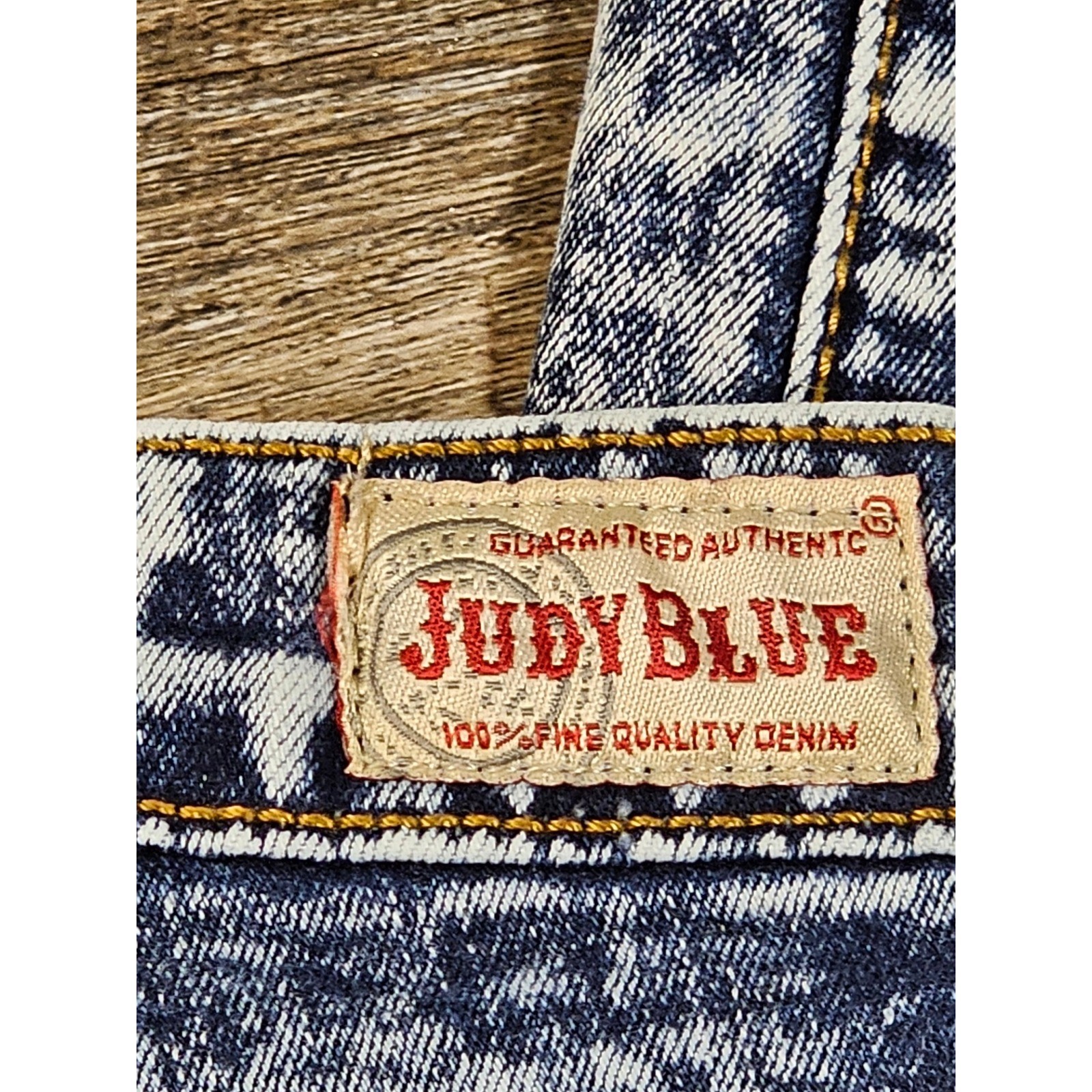 Judy Blue Acid Wash High Waisted Skinny Jeans Blue White Raw Hem Size 5