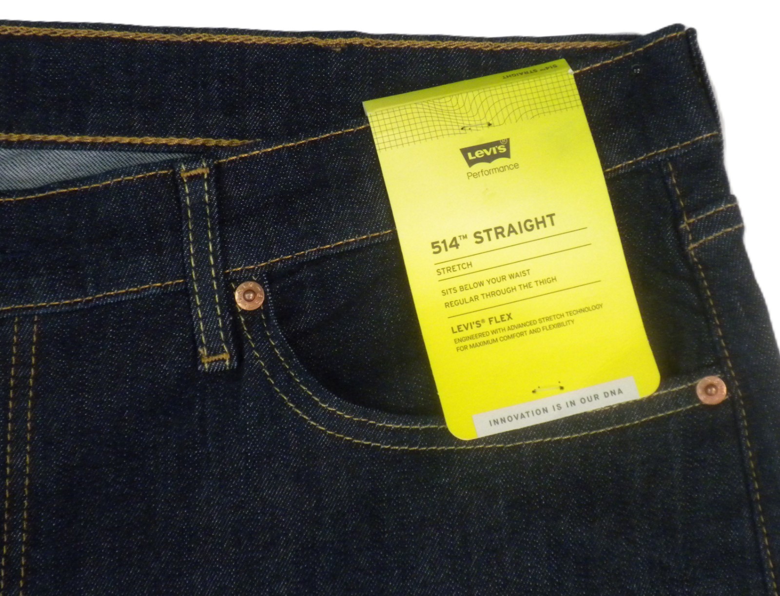 Levi’s 514 Straight Men’s Blue Stretch Jeans Size 38 x 32