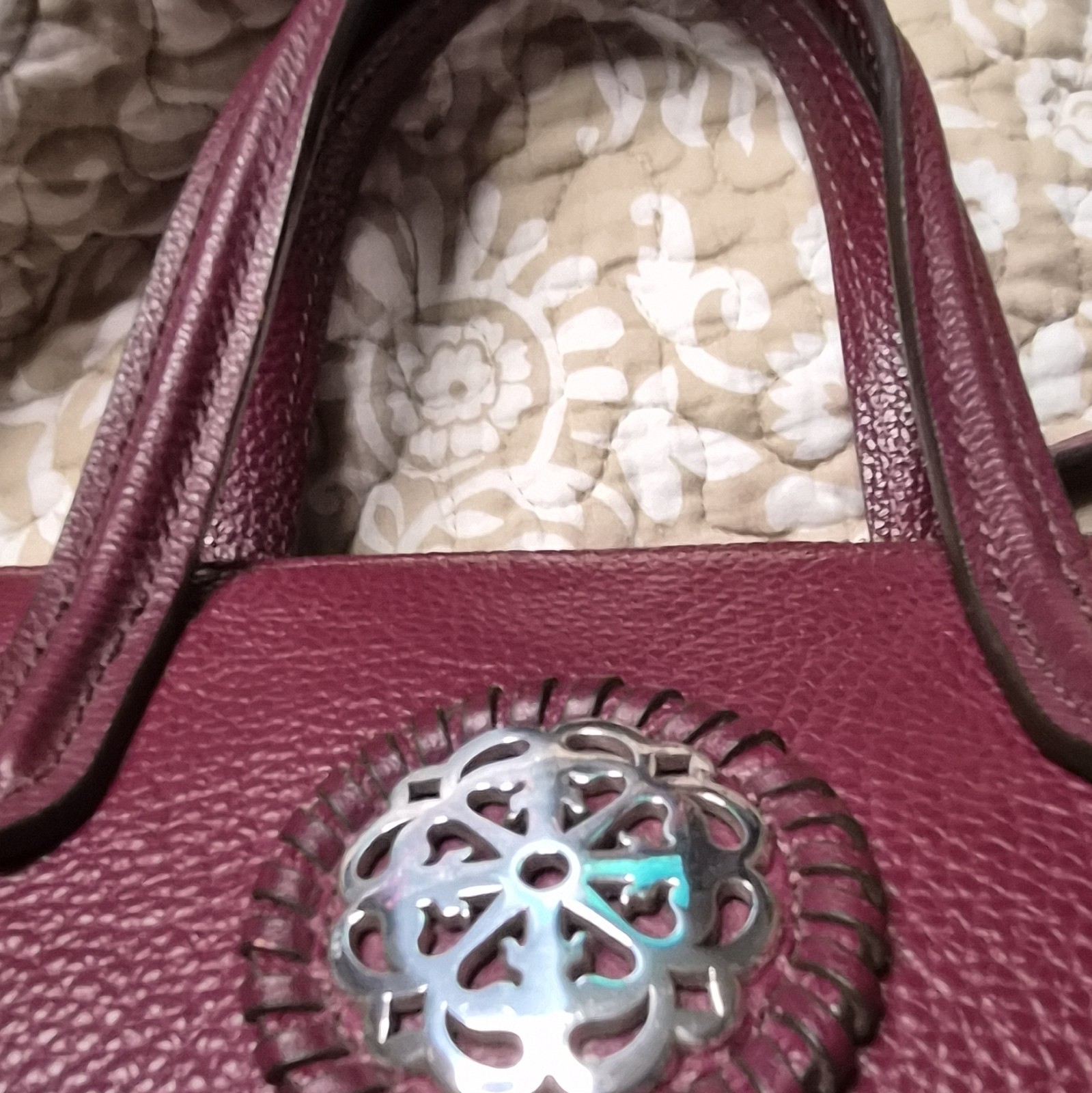 BRIGHTON FERRARA MAROON AUDREY HANDBAG w/ matching wallet