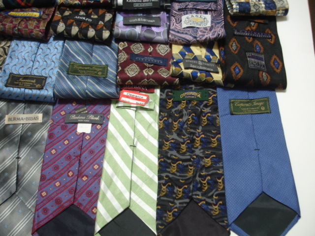 Men’s DESIGNER Silk Neck Ties Neckties Lot of 7 Woven Executive Stripes Paisley