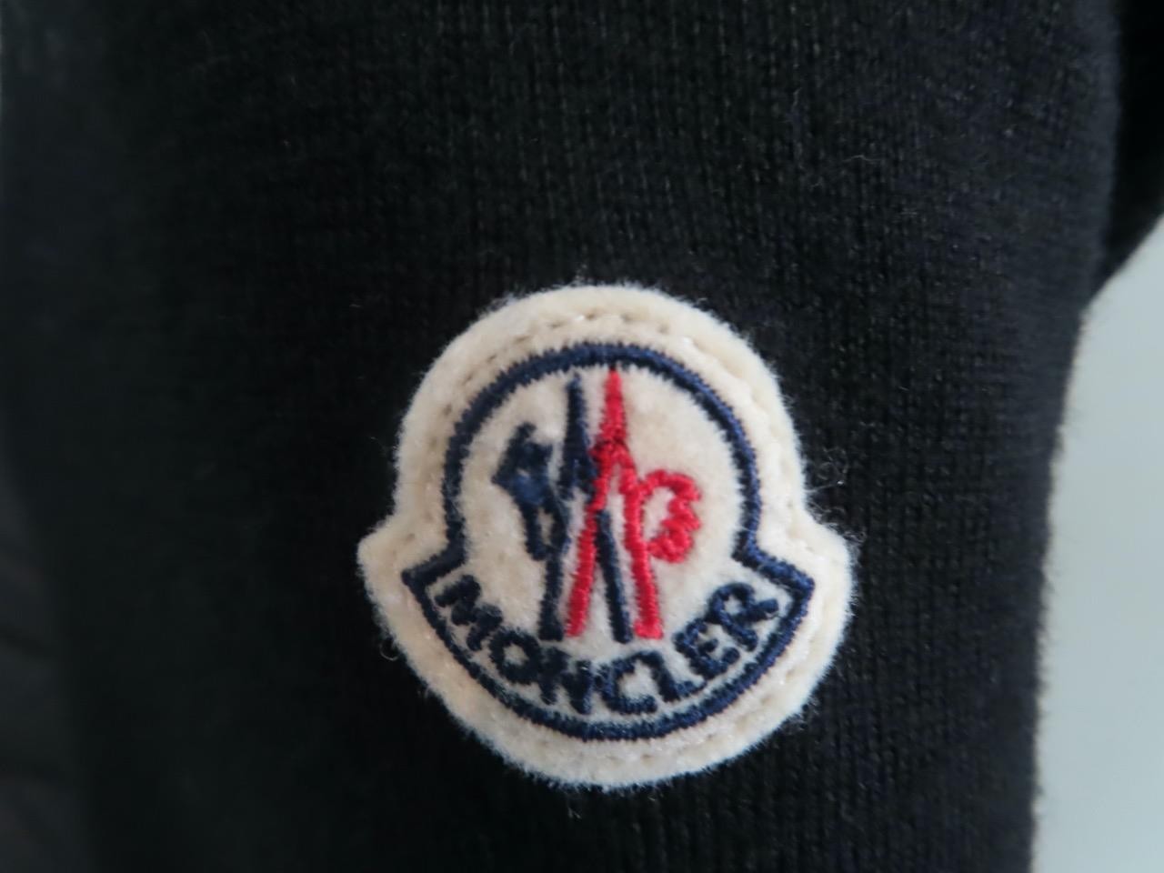 Moncler Black Cardigan Tricot Thin Down Puffer Jacket Size XS