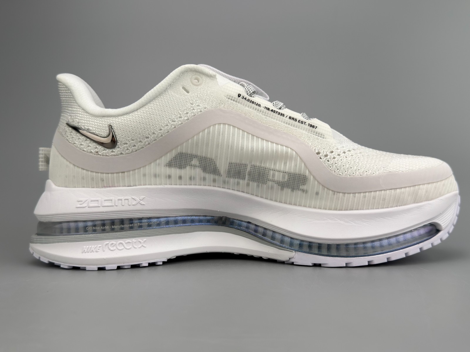 New Nike Air ZOOM Pegasus Premium White Metallic Silver Men’s sneakers