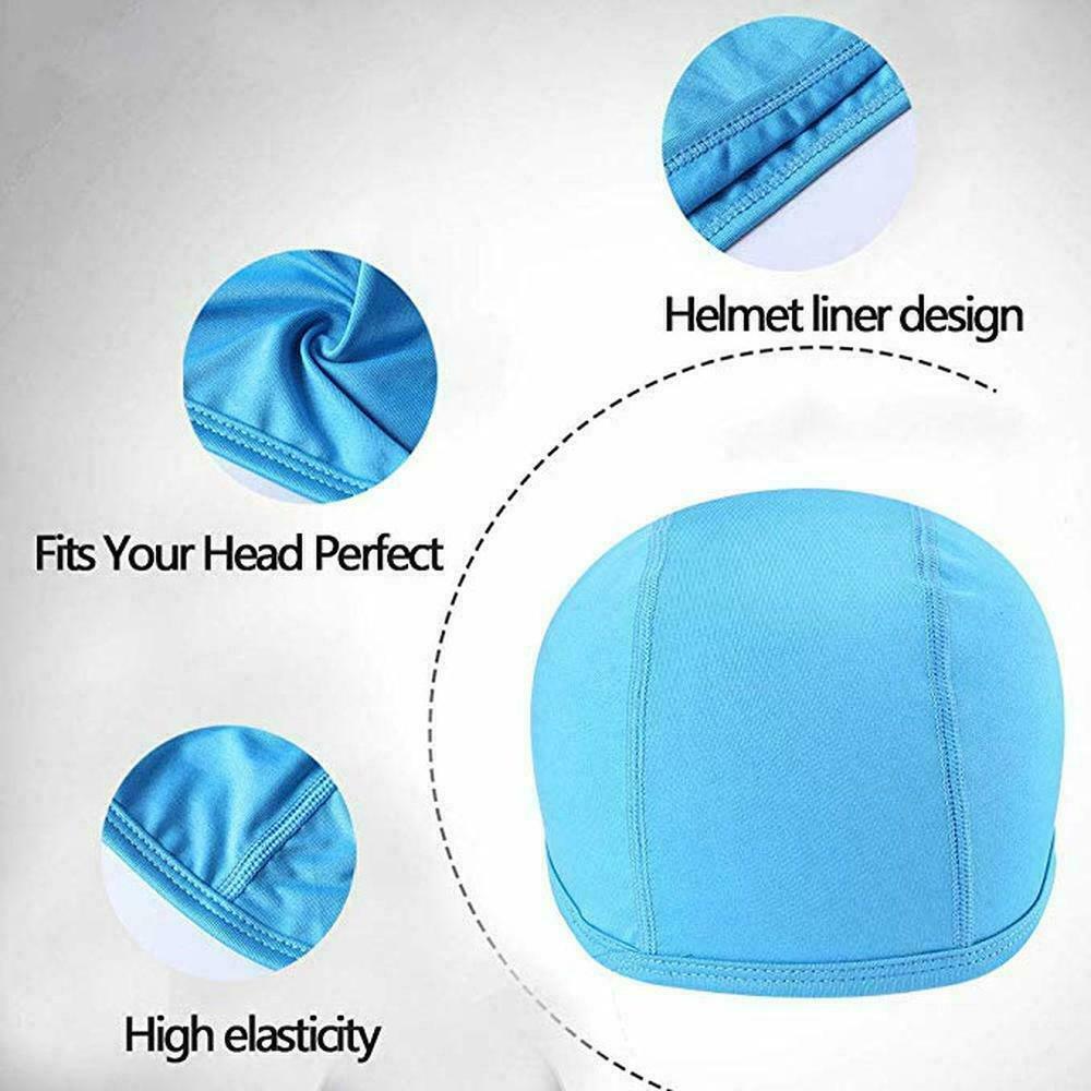 Thin Cooling Bald Dome Skull Cap Moisture Sweat Wicking Helmet Liner Beanie Hat