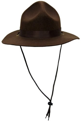 Adult Large Brown Ranger Hat High Quality Felt Costume Headwear