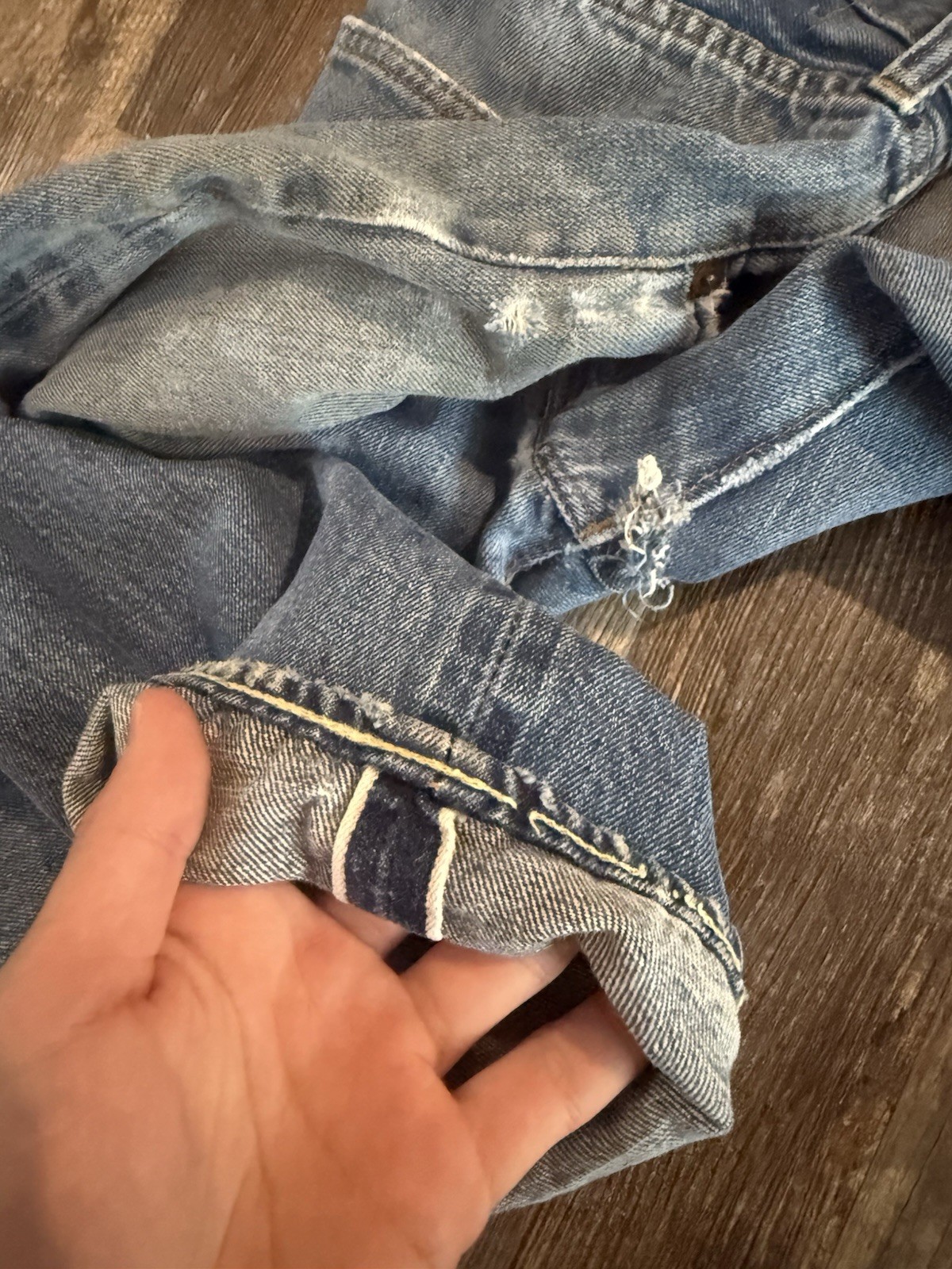 Levi’s 501 Selvage Single Stitch 70s Button Fly Measurement In Pictures