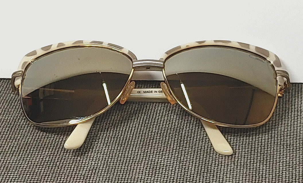 Cazal 9062 Sunglasses Frames 003 Ivory Gold Full Rim 60-15-135 Semi Cat Eye