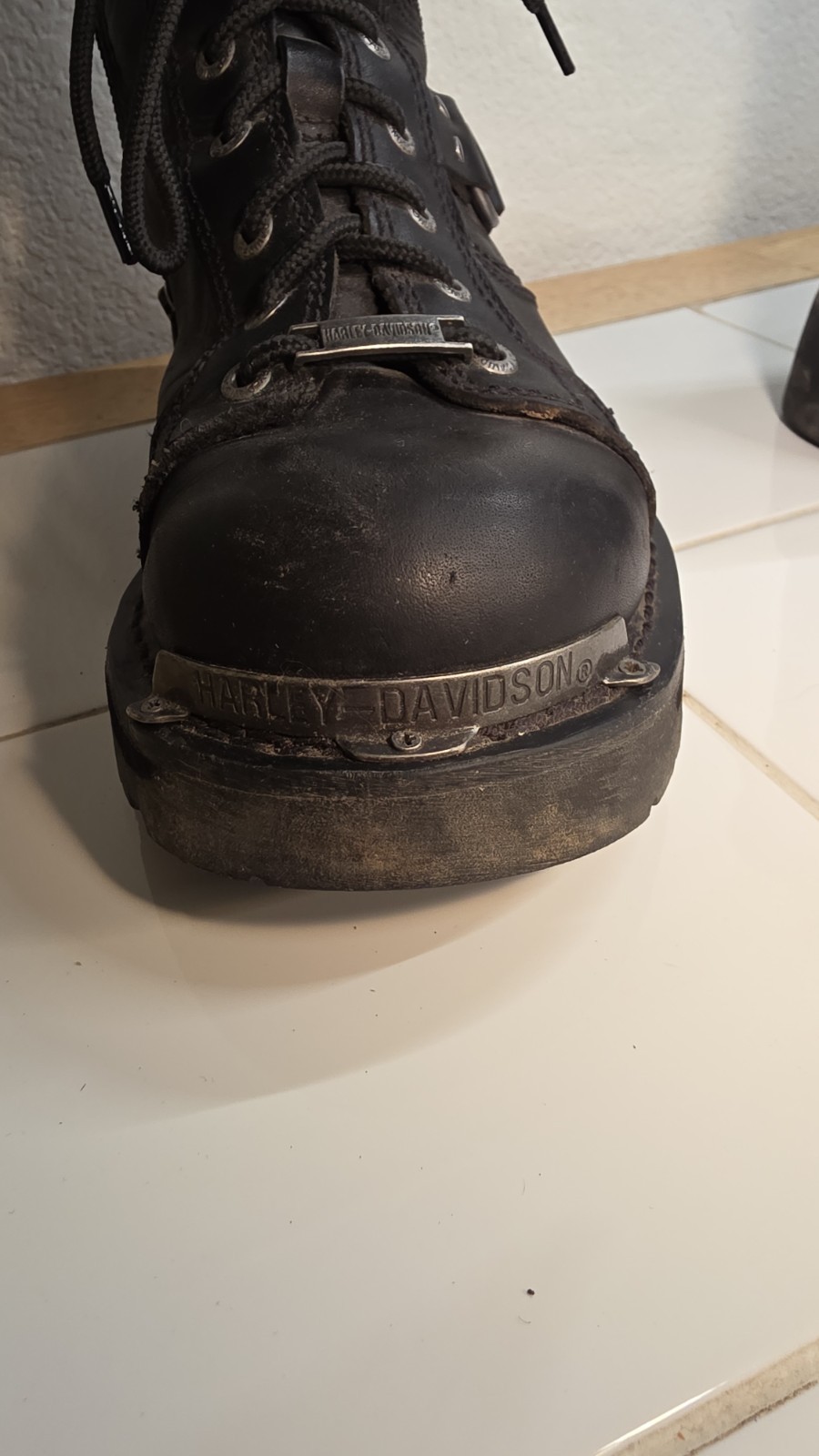 Harley Davidson Maddy Black Combat Boots Womens 8.5