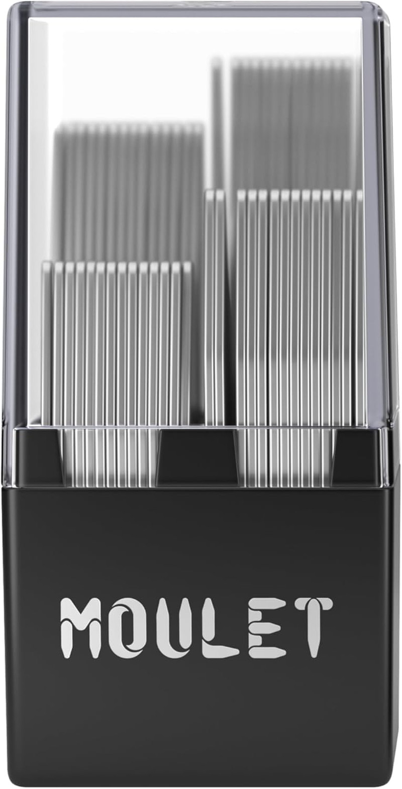 Collar Stays – 56-Piece Set in 4 Sizes with Precision Case – Gift for Sharp-Dres
