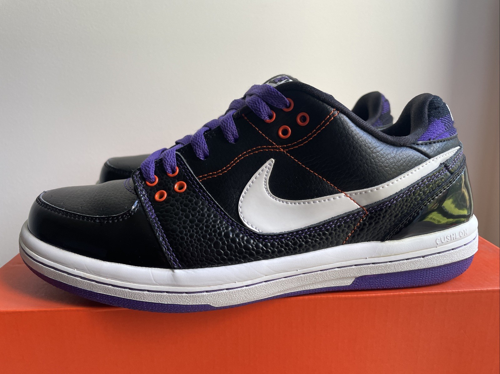 Nike Cradle Rock Low Black Purple Orange Steve Nash US Sz 8.5 Suns OG Box Rare