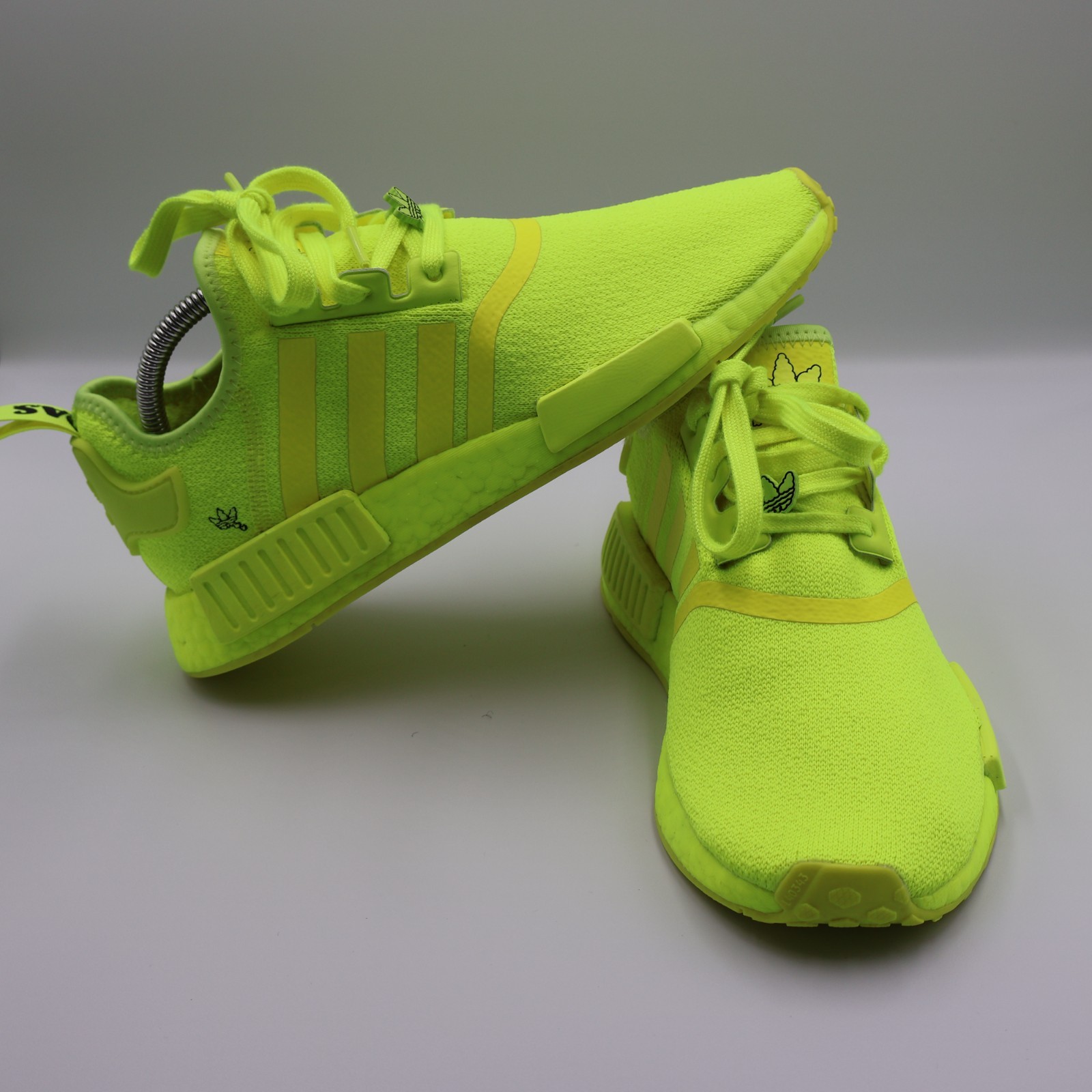 Adidas NMD_R1 Neon Yellow Volt Running Shoes WOMENS Size 8.5 Athletic Sneakers