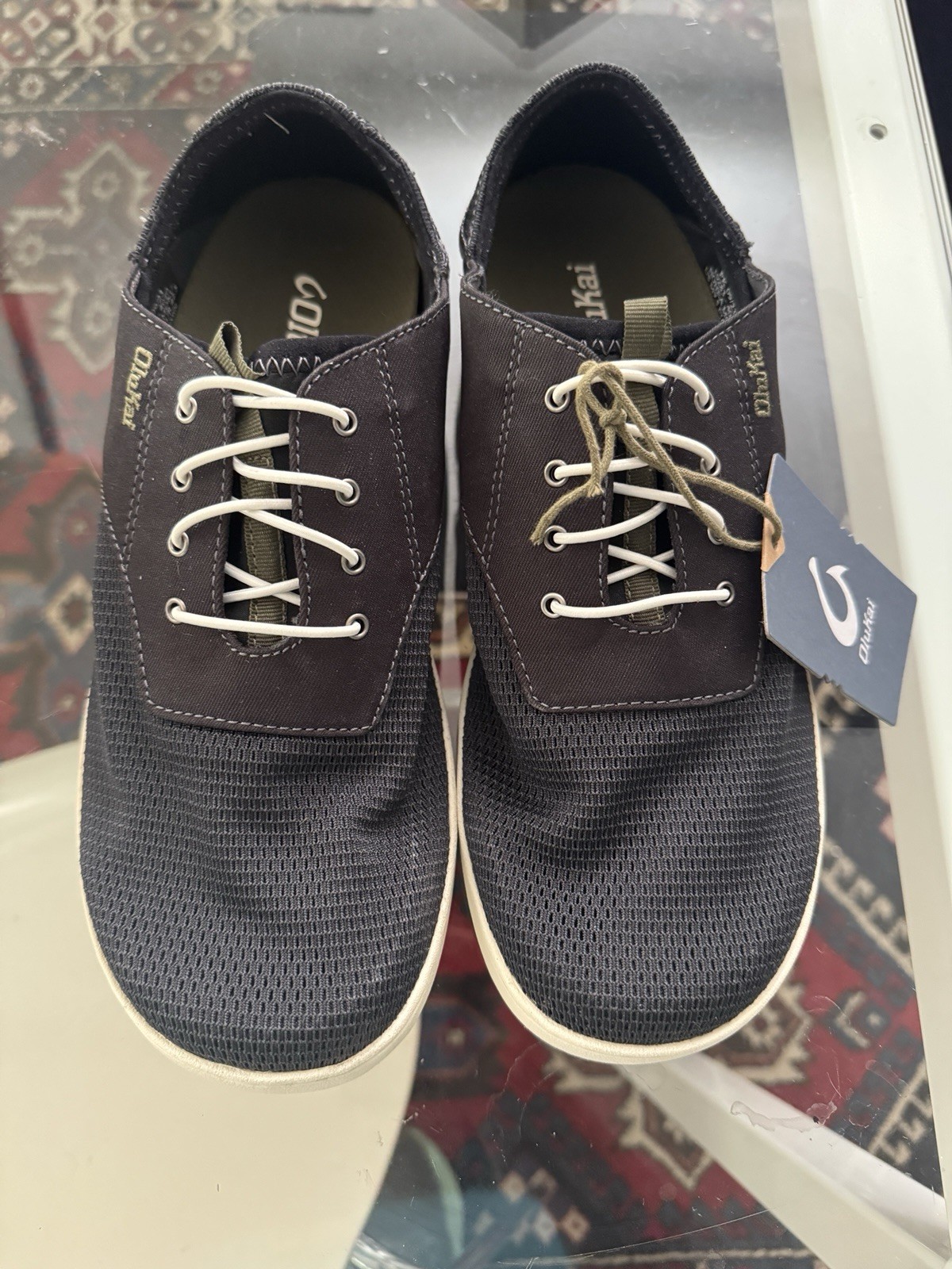 Olukai Men’s Nohea Moku Onyx/Black Size 9.5