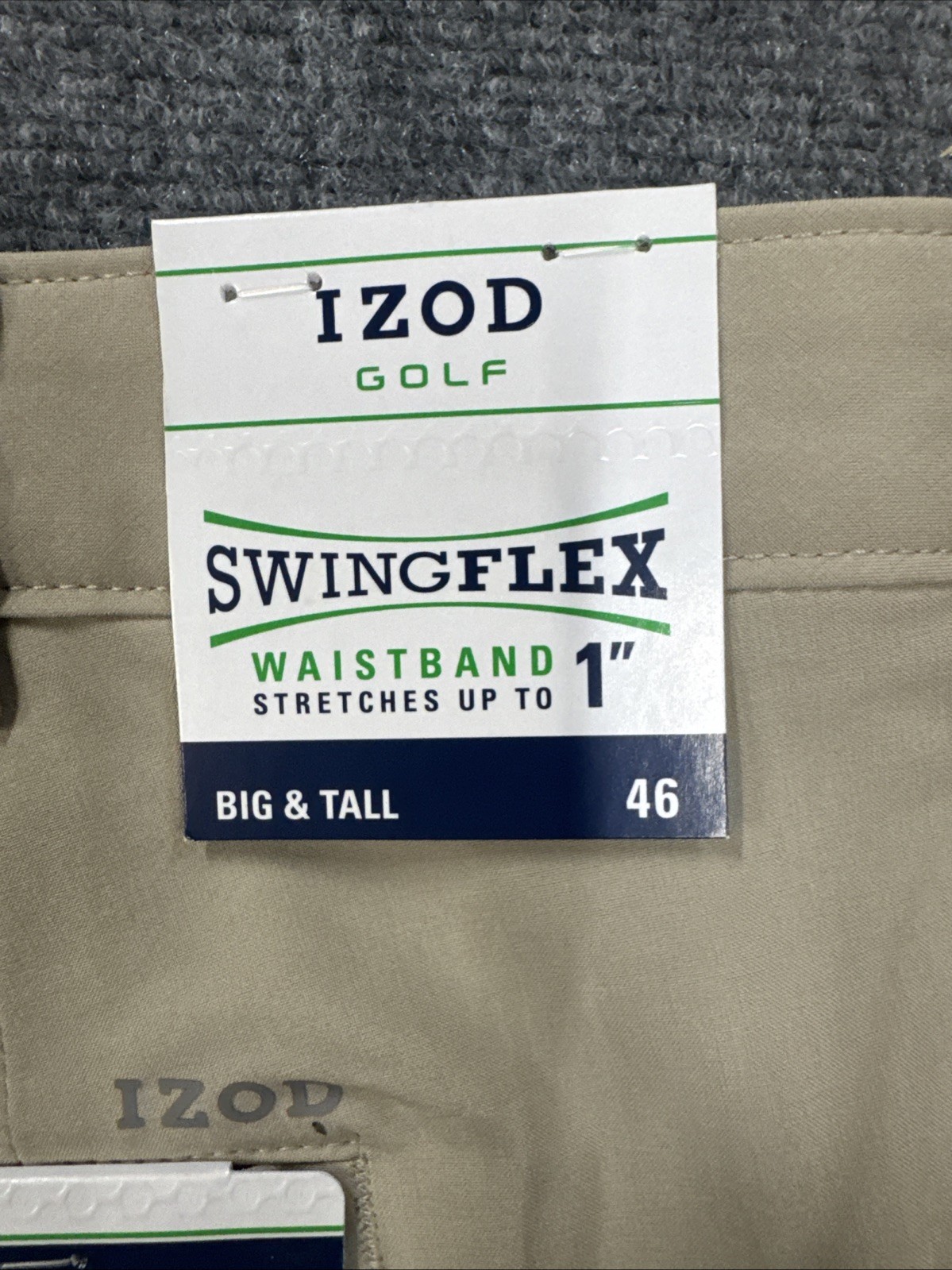 NWT IZOD Men’s Golf Swingflex Short UPF 40 Stretch Wicking Gripper Waistband
