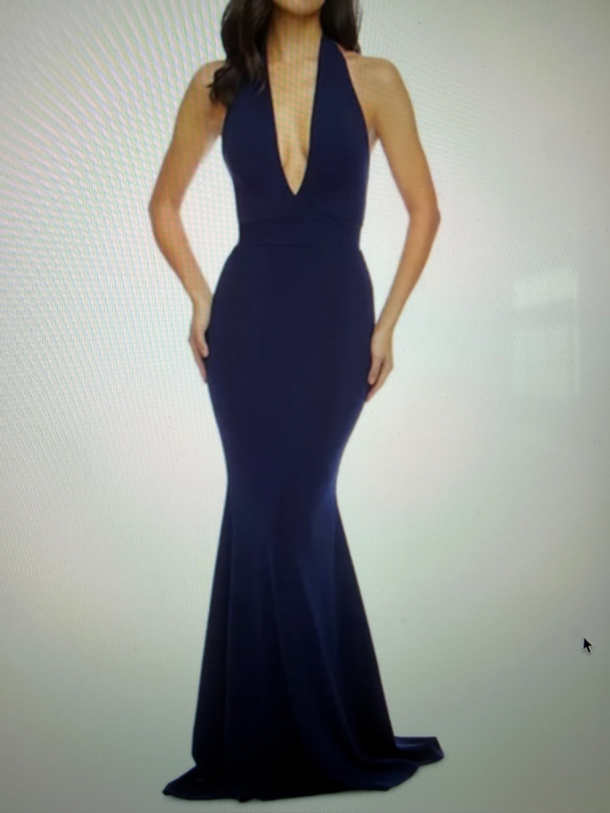 Women’s Elegant Navy Evening Gown by Dress the Population Size S NEVER WORN