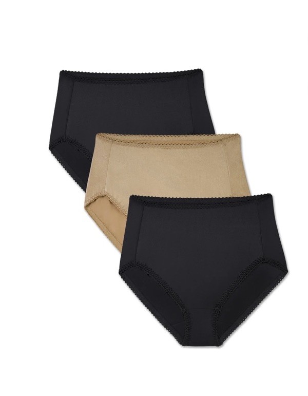VANITY FAIR Women 3-Pair Undershapers Hi Cut Underwear Panties Size small 5