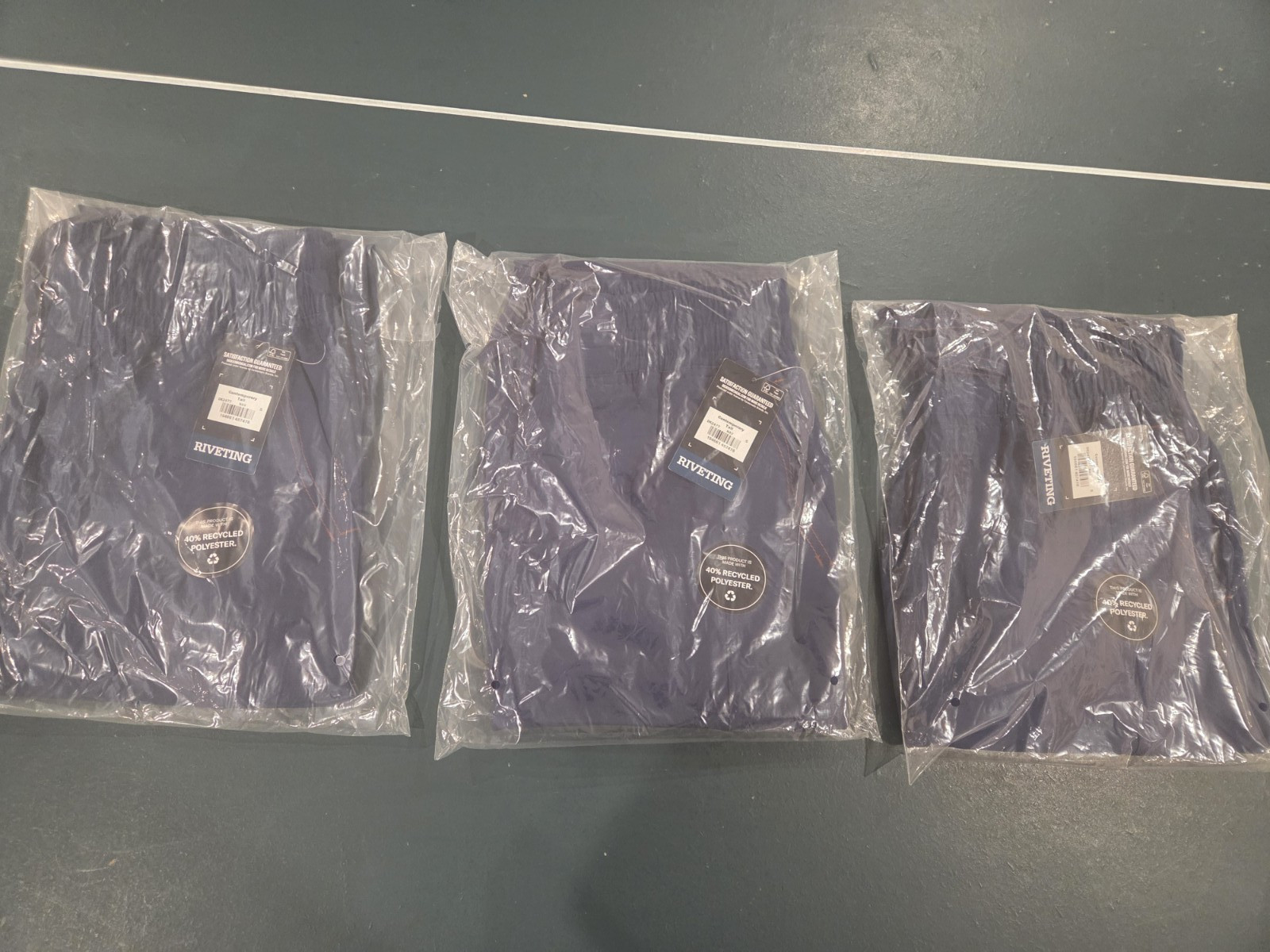 Lot of 3 Dickies Riveting 7 Pocket Scrub Jogger Pant DK247T Navy Blue Small TALL