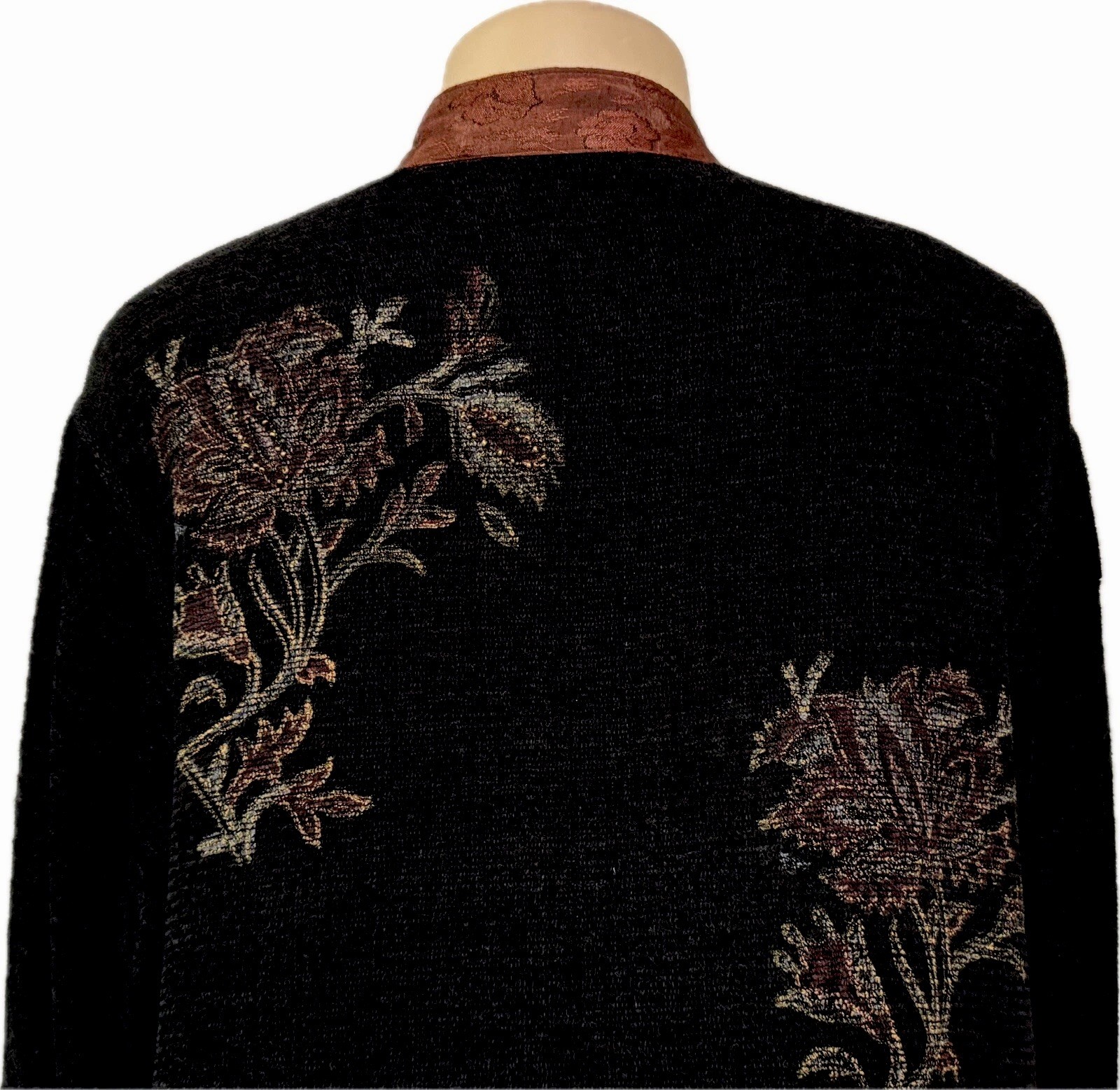 Flashback womens sweater size M vintage black artsy embellished top gorgeous