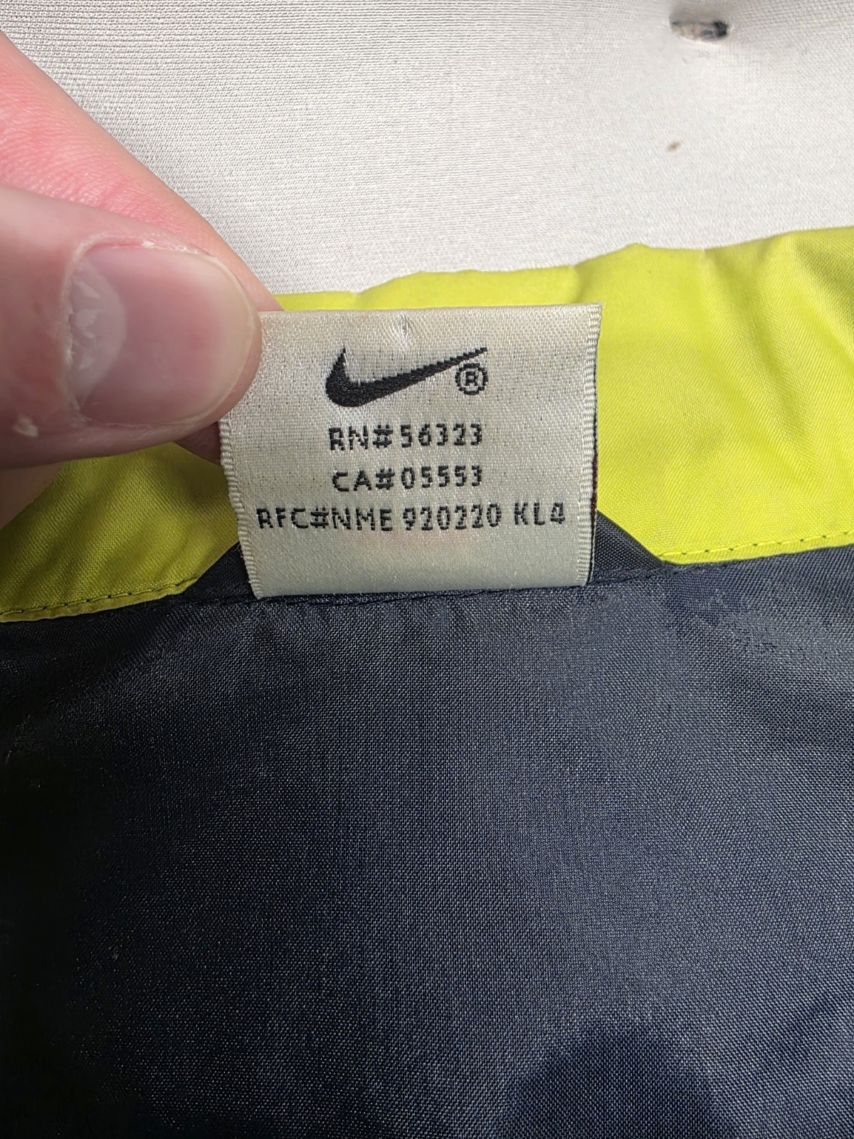Vintage 90s Nike Windbreaker Jacket Men M Blue Full Zip Lightweight Nylon